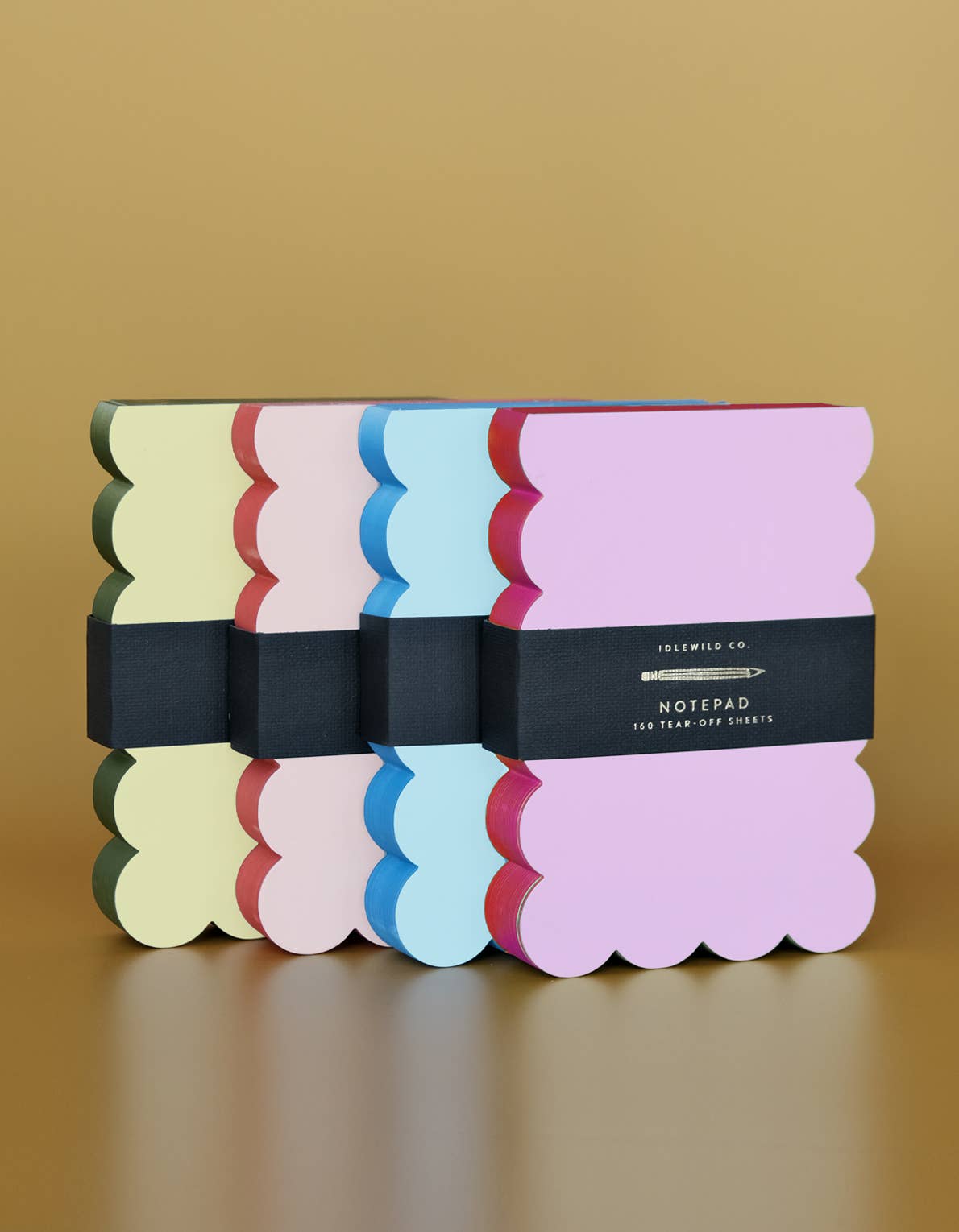 Scalloped Shaped Notepad | Lilac + Hot Pink Edge