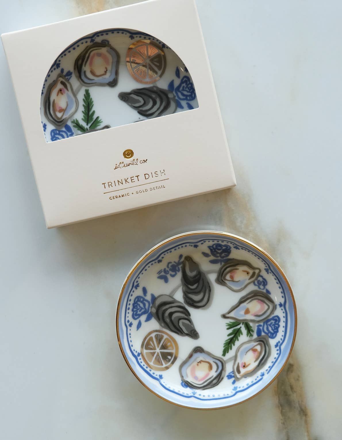 Oysters Porcelain Trinket Dish — Idlewild Co.