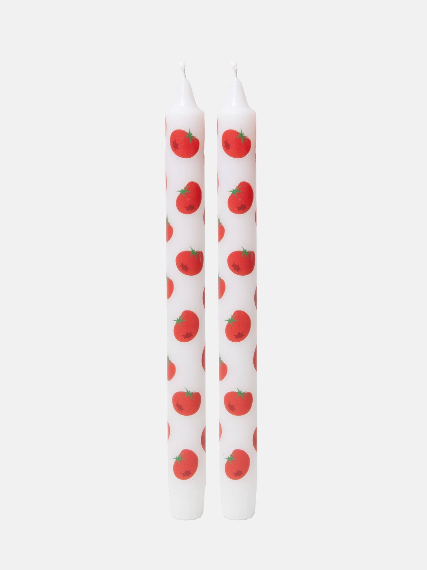 Tomato Set of 2 Taper Candles
