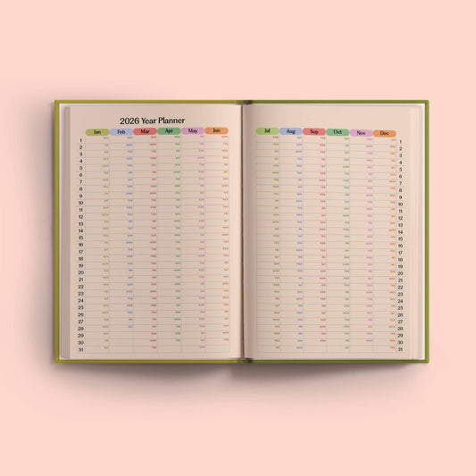 2026 Weekly Planner | Diary Agenda A5 | Blue Berry Check - Dear John
