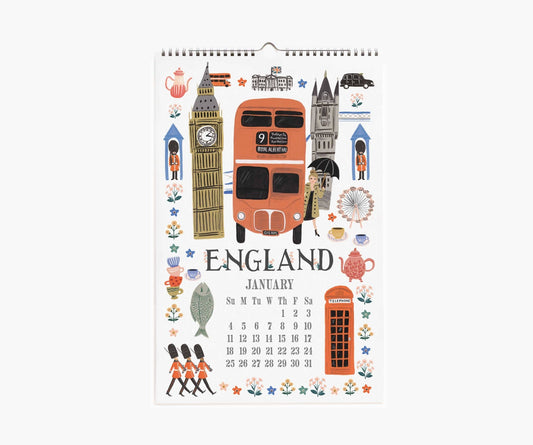 2026 World Travel Wall Calendar - Dear John