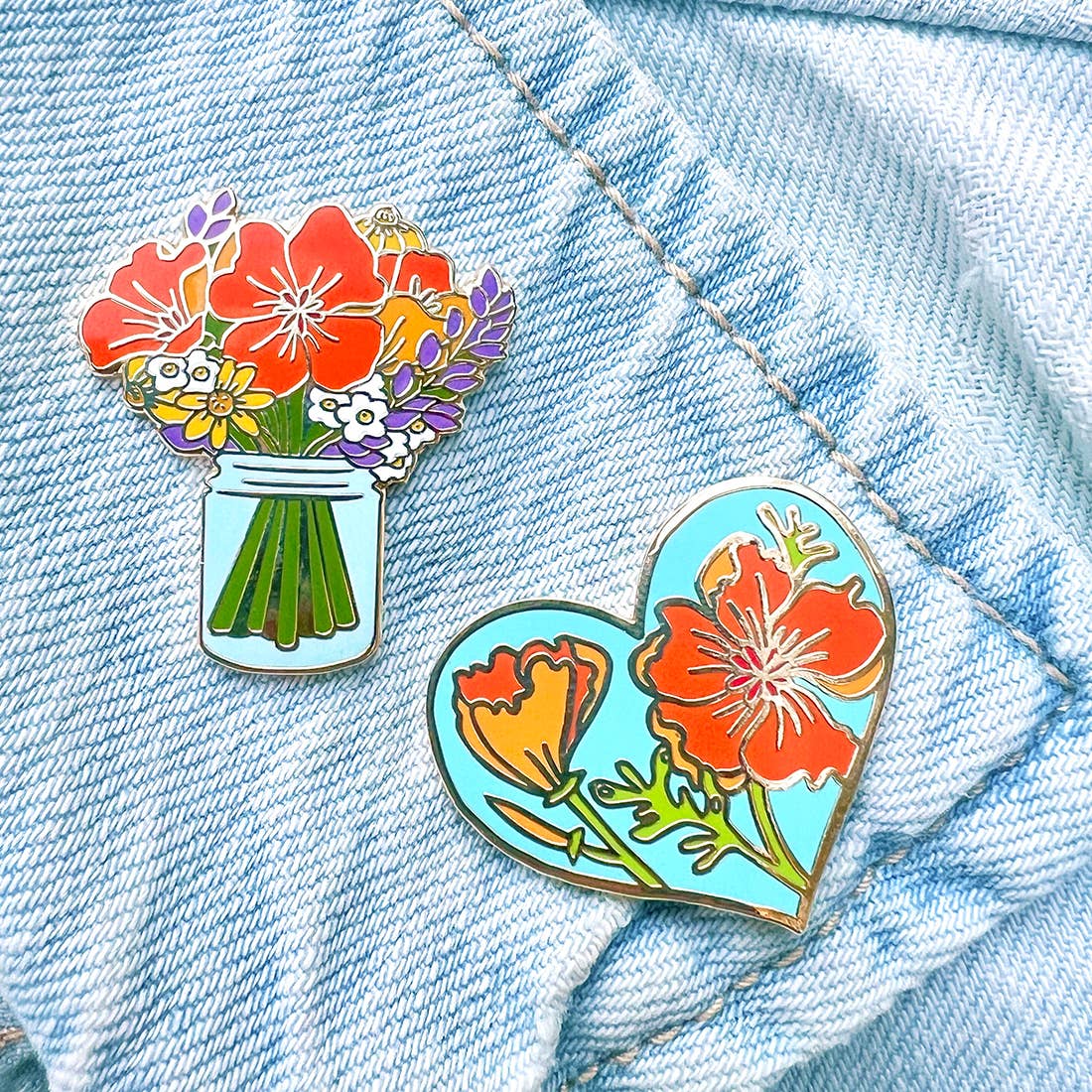 California Wildflower Enamel Pin