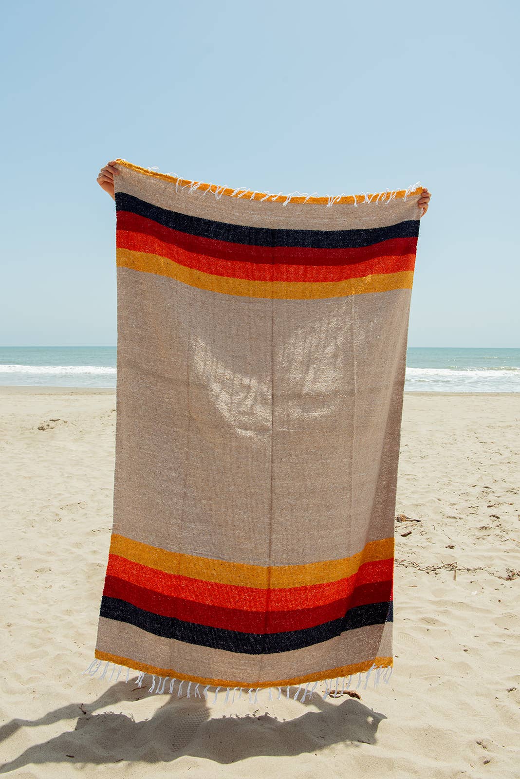 Vintage Coa Throw — Reclaimed-Fiber Woven Blanket (73" × 48")