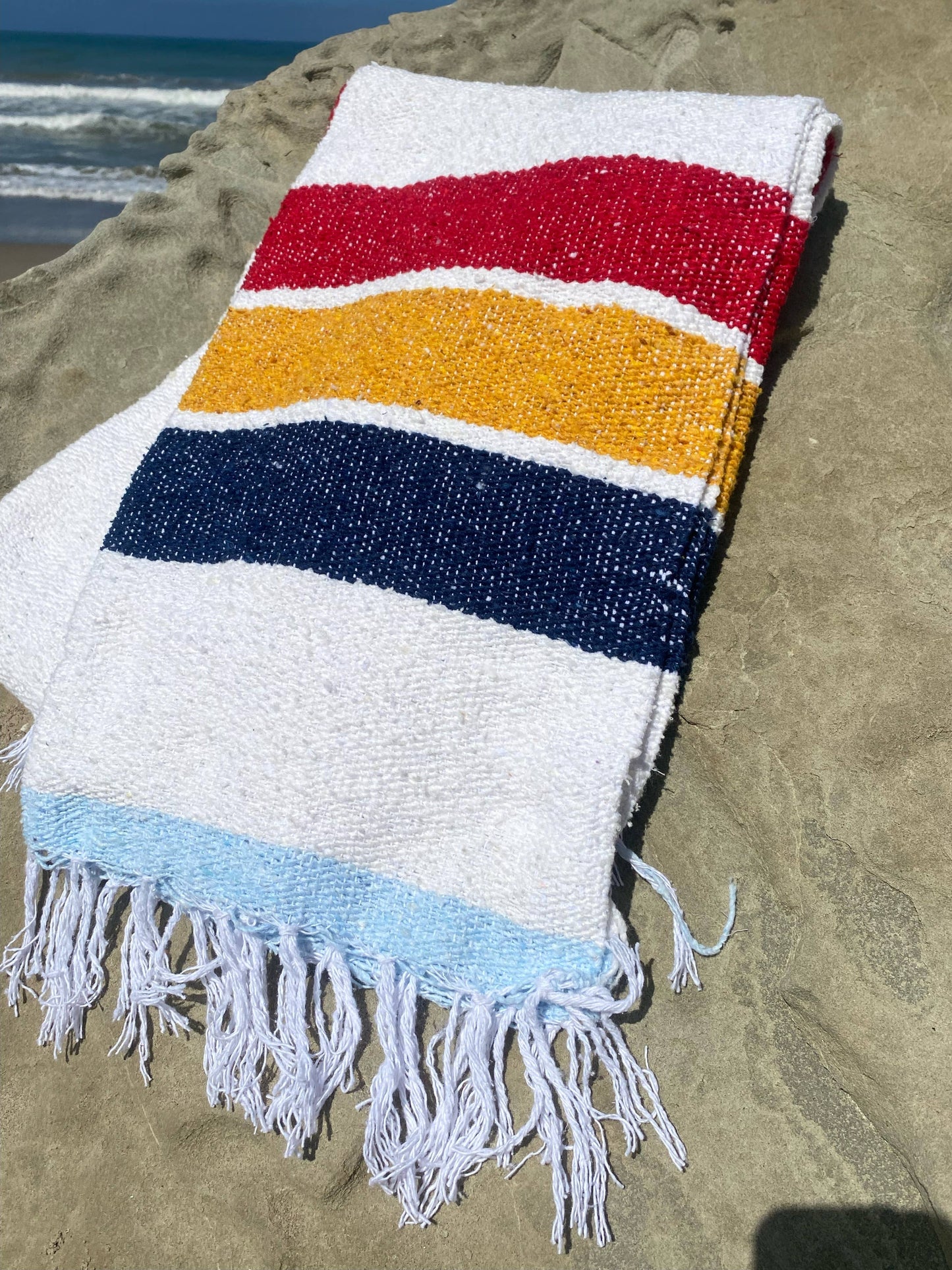Vintage Camp Throw — Reclaimed-Fiber Woven Blanket (73" × 48")