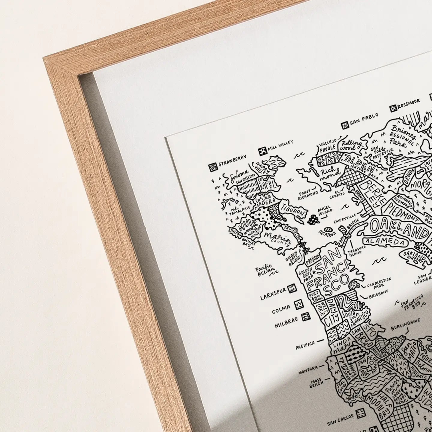Bay Area (San Francisco) Map Print