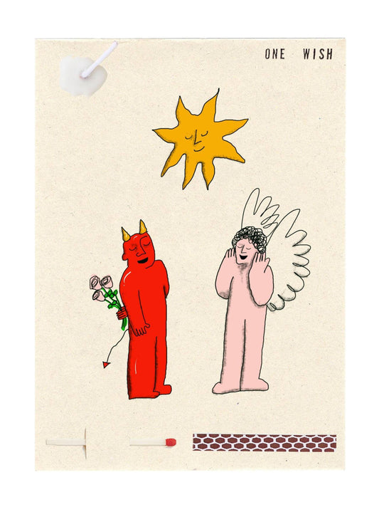Angel Devil Flowers Occasion Collection — Wish Cards (A6)