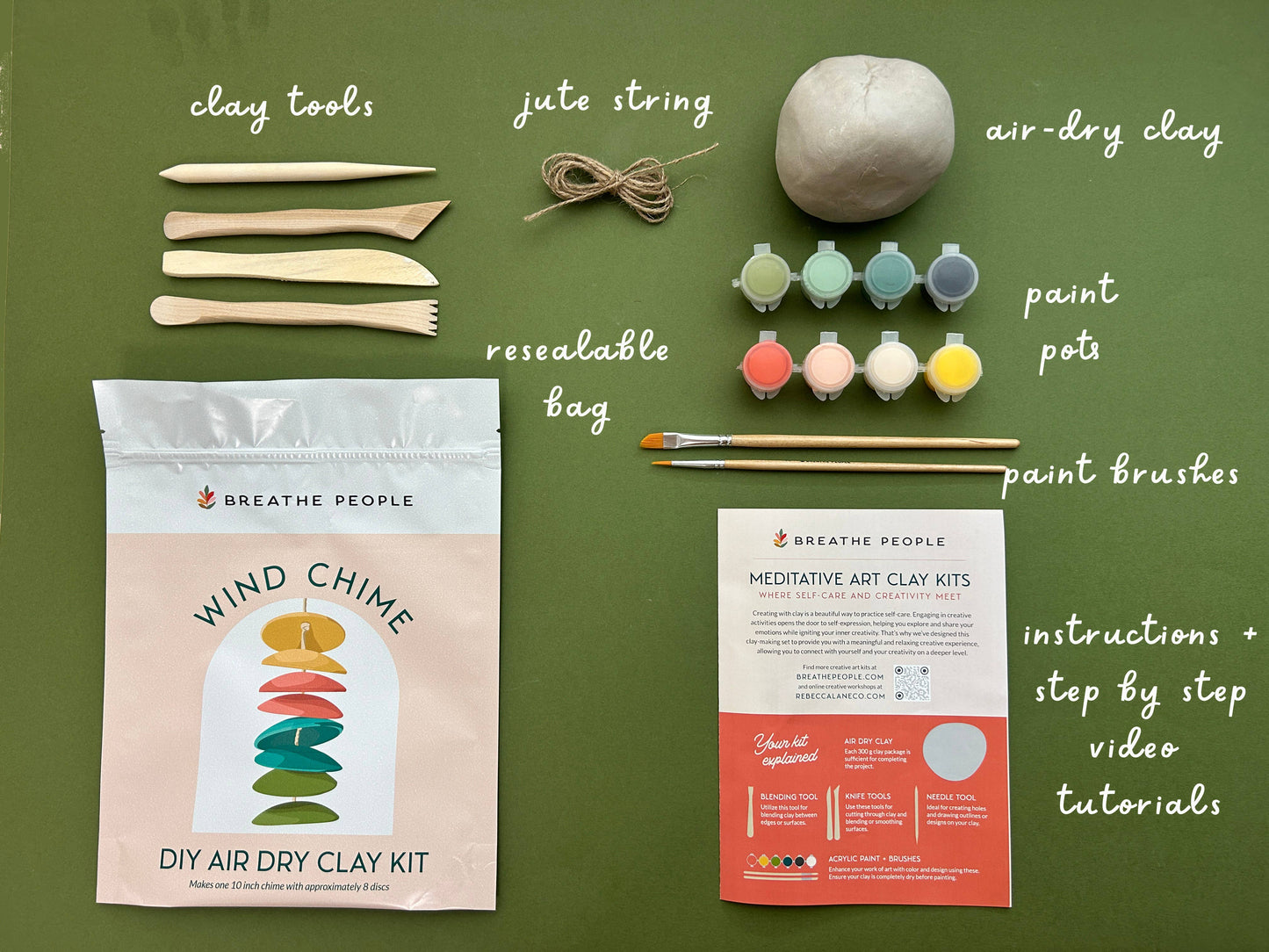 DIY Air Dry Clay Kit — Make Your Own Wind Chimes