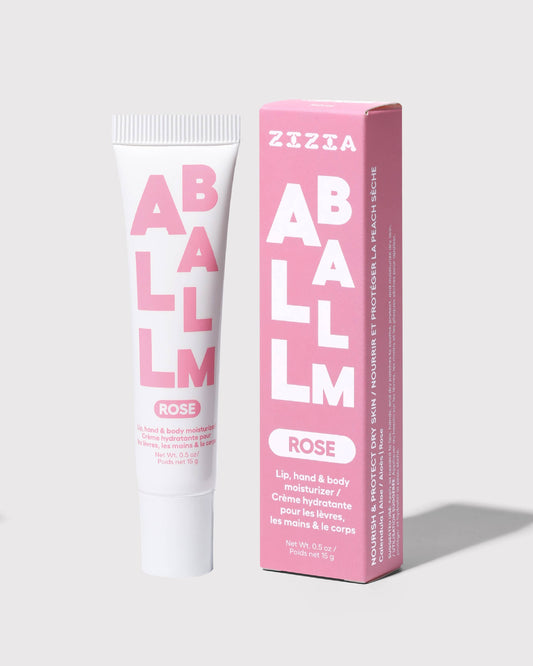 Zizia All Balm Tube-Rose Hand & Lip Balm