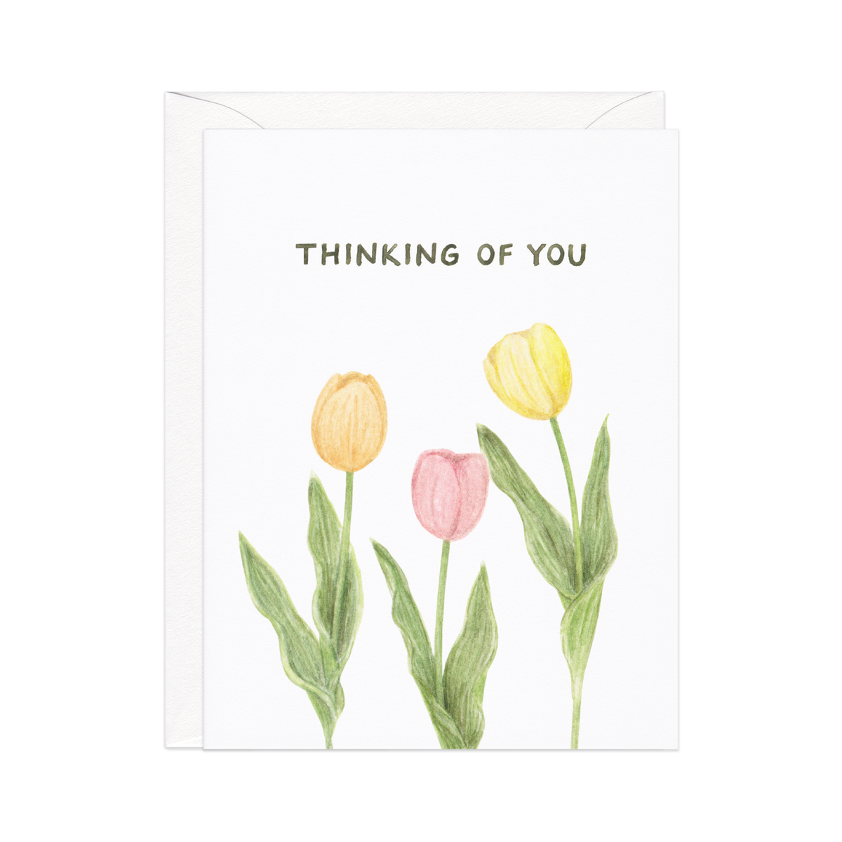 Thinking Of You Tulips — Floral Sympathy / Support Card