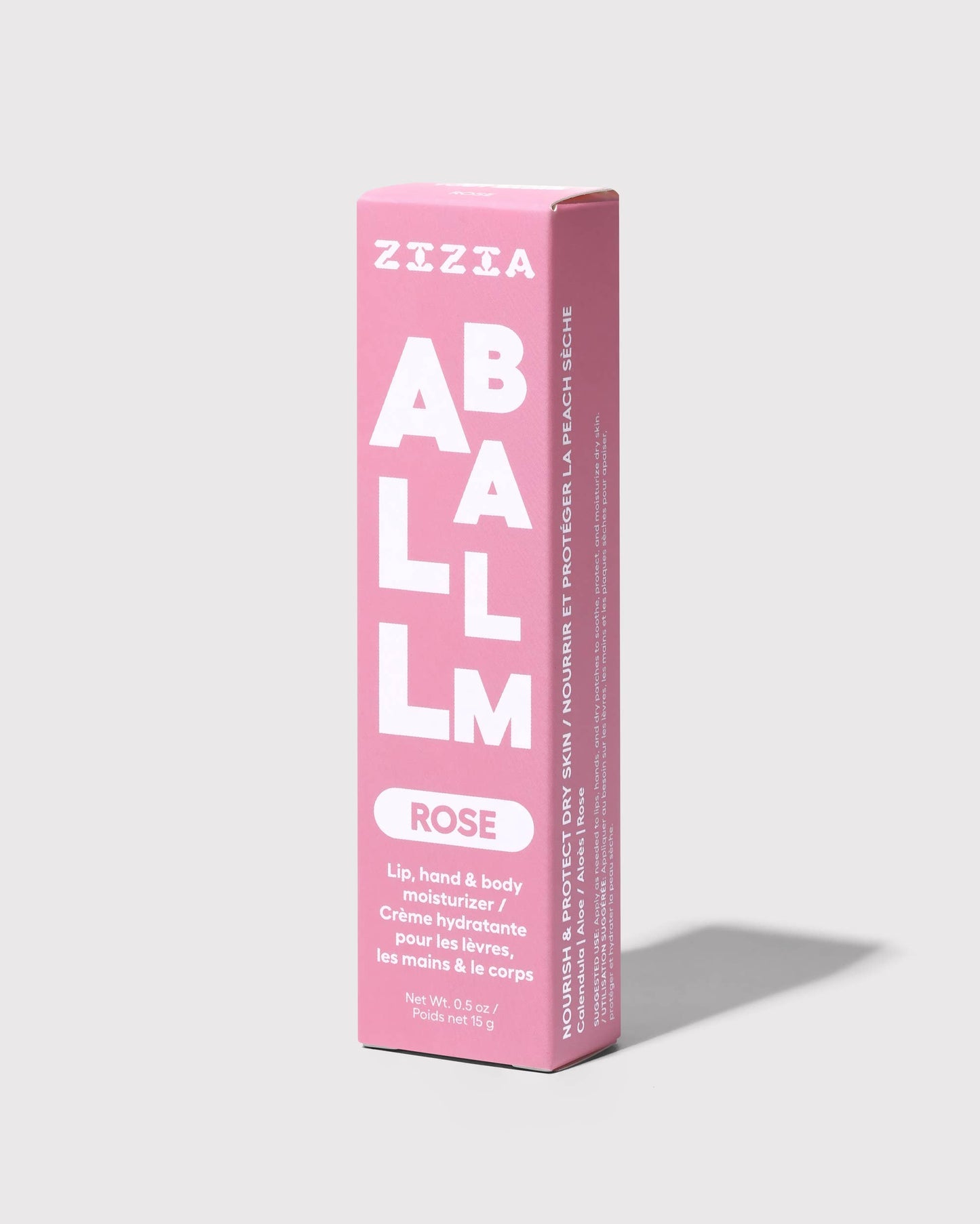 Zizia All Balm Tube-Rose Hand & Lip Balm