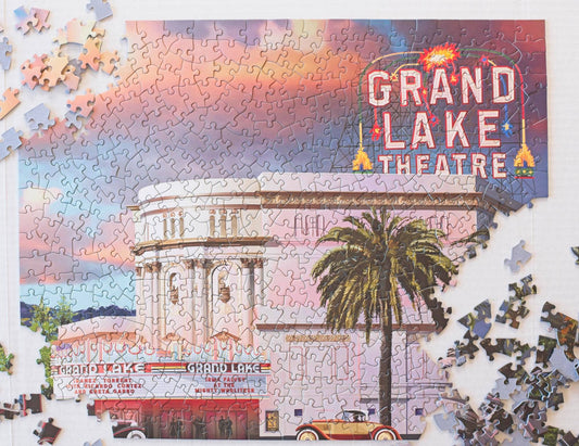 Grand Lake Theatre 500-piece Puzzle art by Larry Hausen