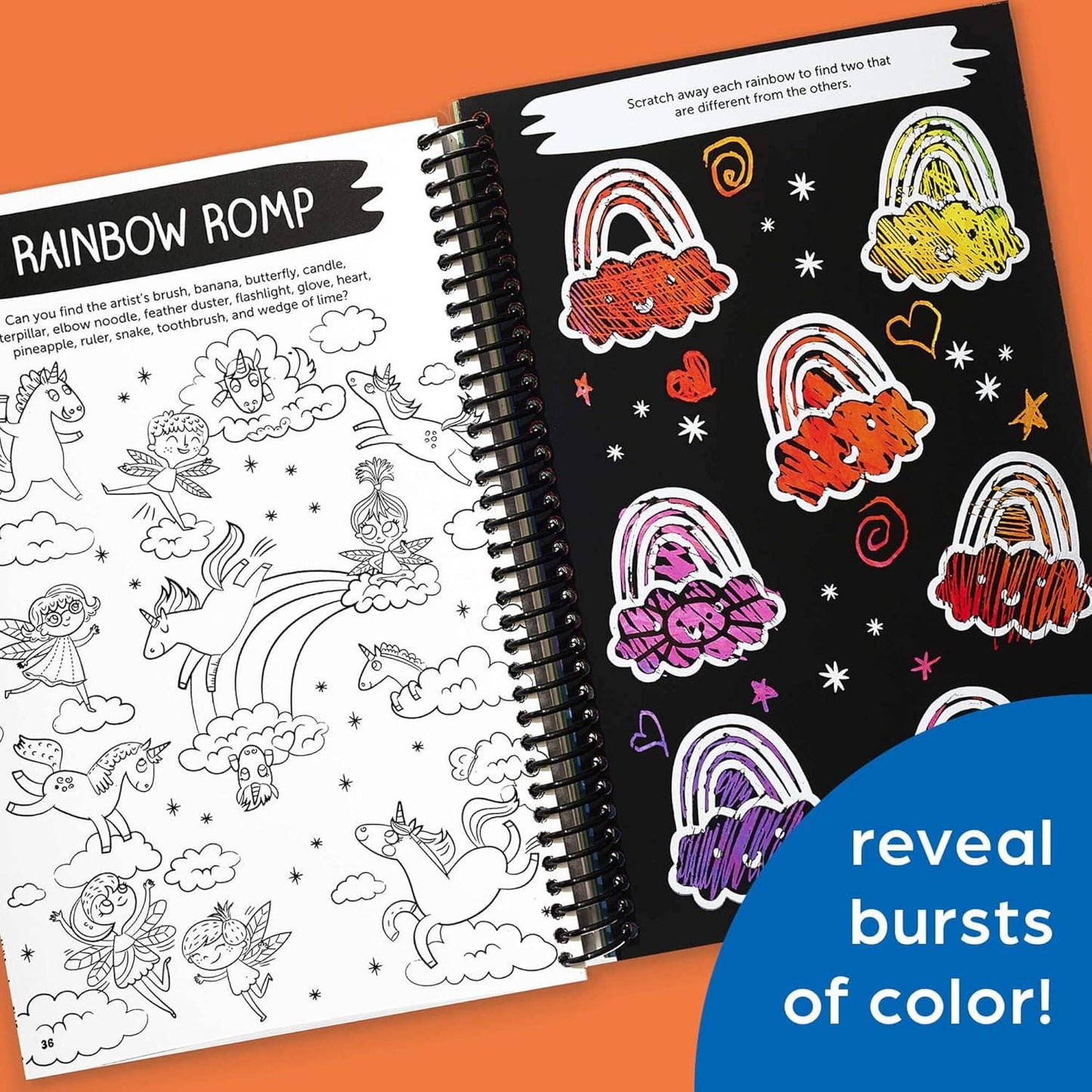 Unicorn Scratch & Solve Activity Book — Hidden Pictures Fun!
