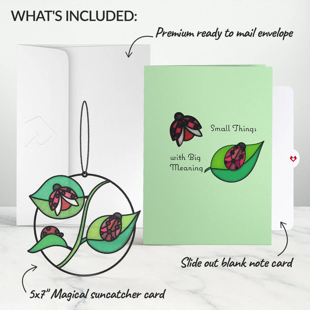 Lovepop Cards - Small Things with Big Meaning Ladybug Suncatcher Card 5x7"