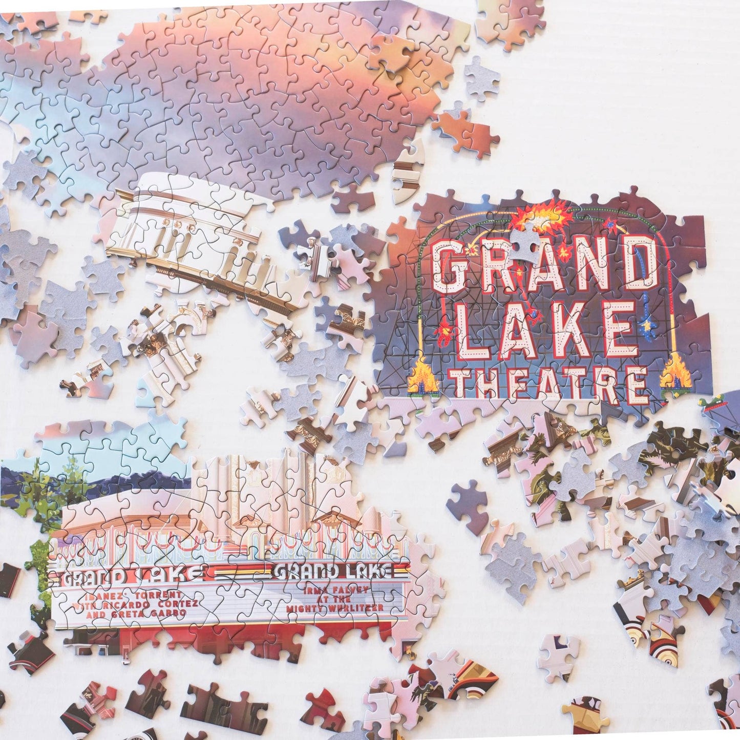 Grand Lake Theatre 500-piece Puzzle art by Larry Hausen