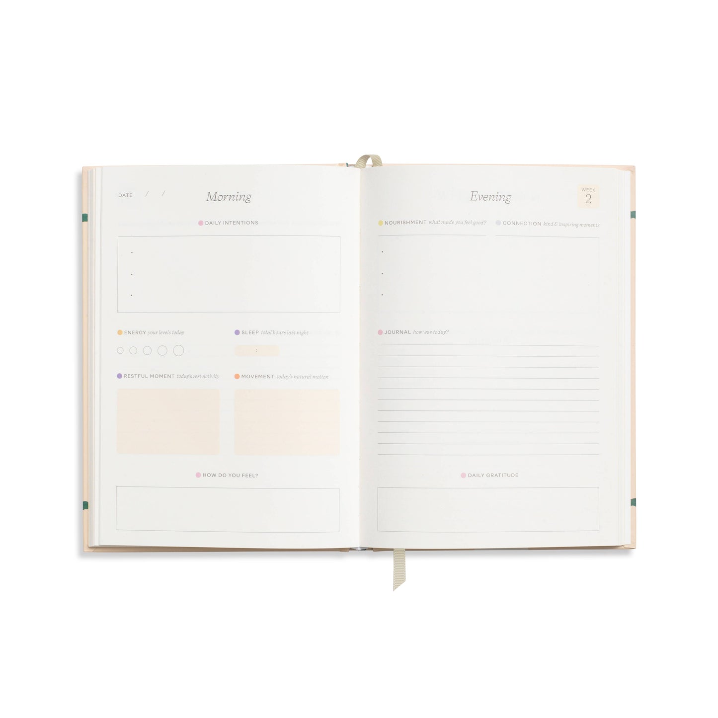 Guided Wellness Journal — A5 Hardcover (Quilted Daydream)