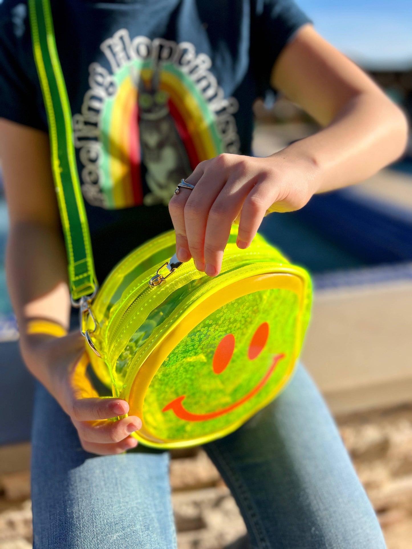 Jelly Handbag - Yellow Smiley Face 🙂