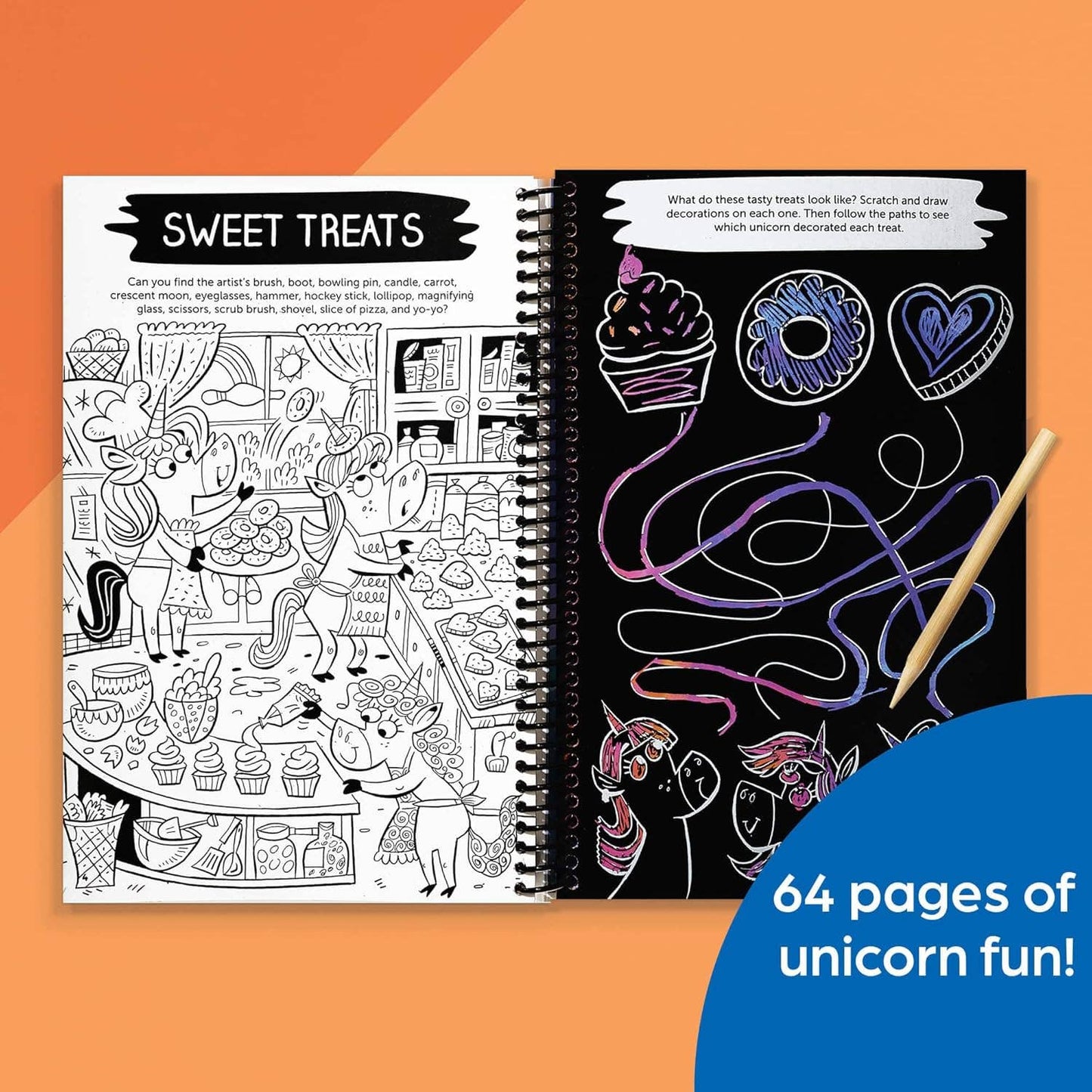 Unicorn Scratch & Solve Activity Book — Hidden Pictures Fun!