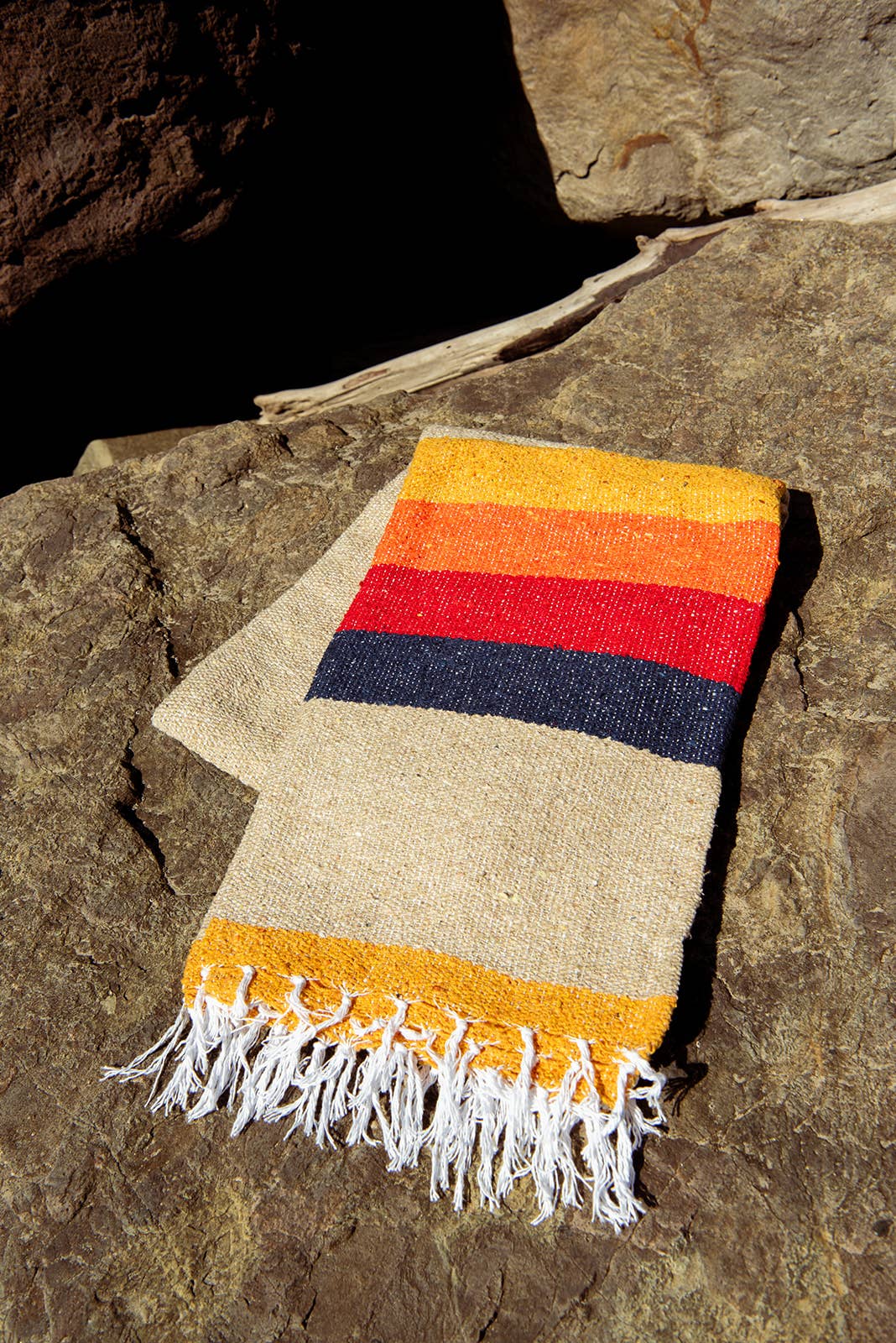 Vintage Coa Throw — Reclaimed-Fiber Woven Blanket (73" × 48")