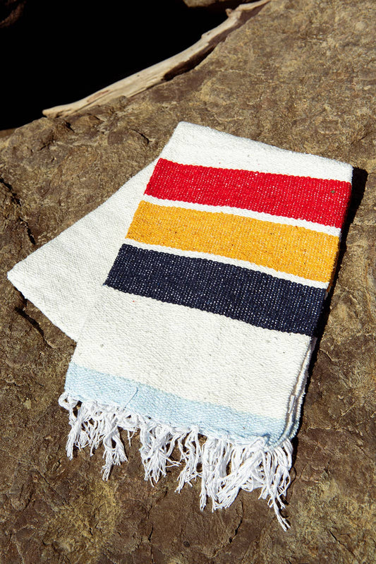 Vintage Camp Throw — Reclaimed-Fiber Woven Blanket (73" × 48")