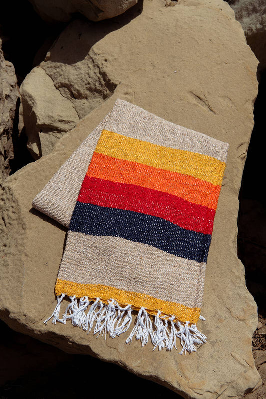 Vintage Coa Throw — Reclaimed-Fiber Woven Blanket (73" × 48")