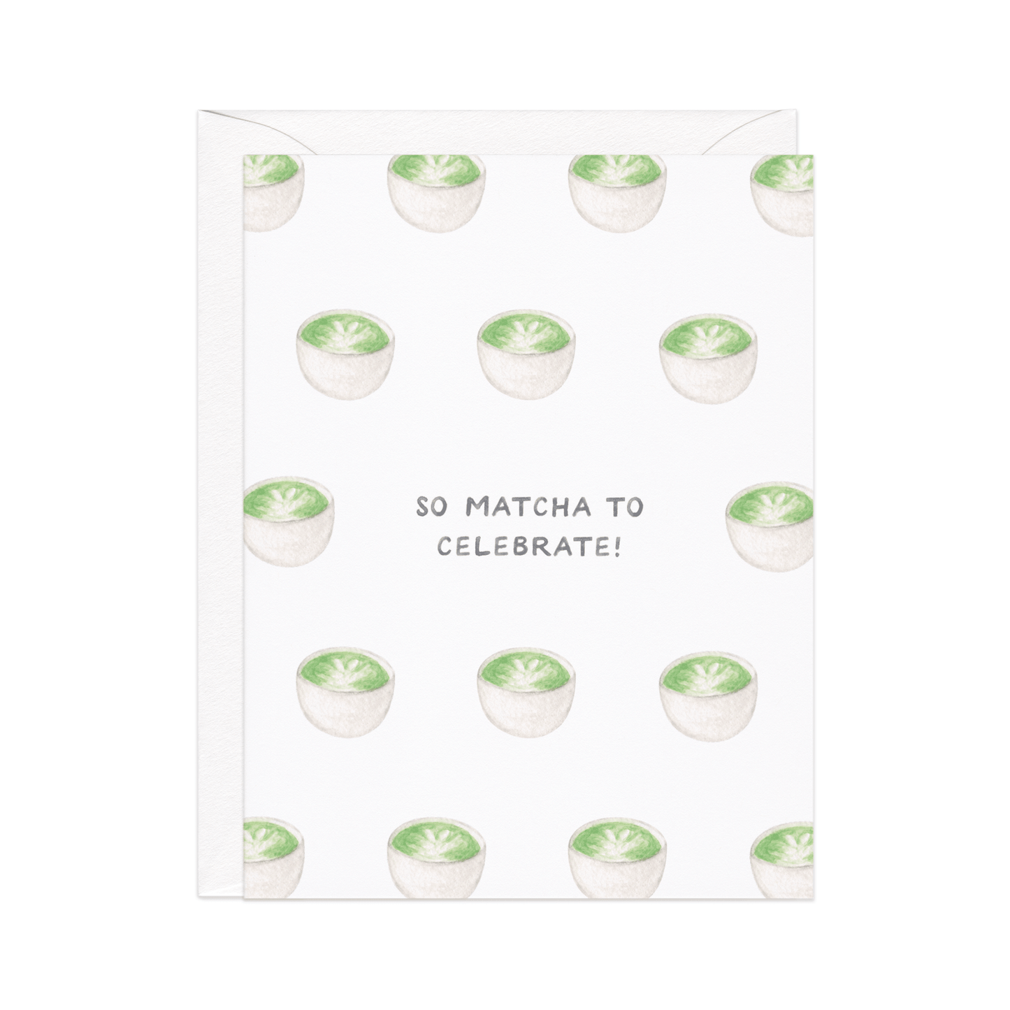 Amy Zhang - Matcha Tea Celebration — Asian Food Pun Congrats Card - Dear John