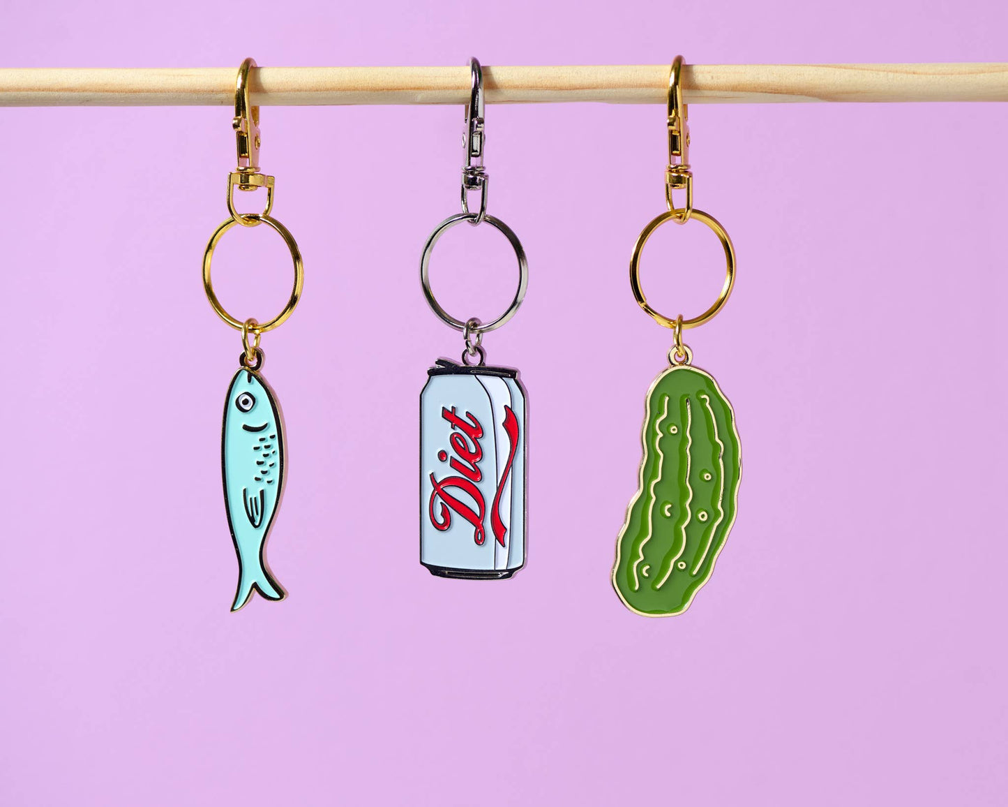 And Here We Are - Enamel Keychain & Bag Charm—Sardine (Tin Fish, Foodie Gift) - Dear John