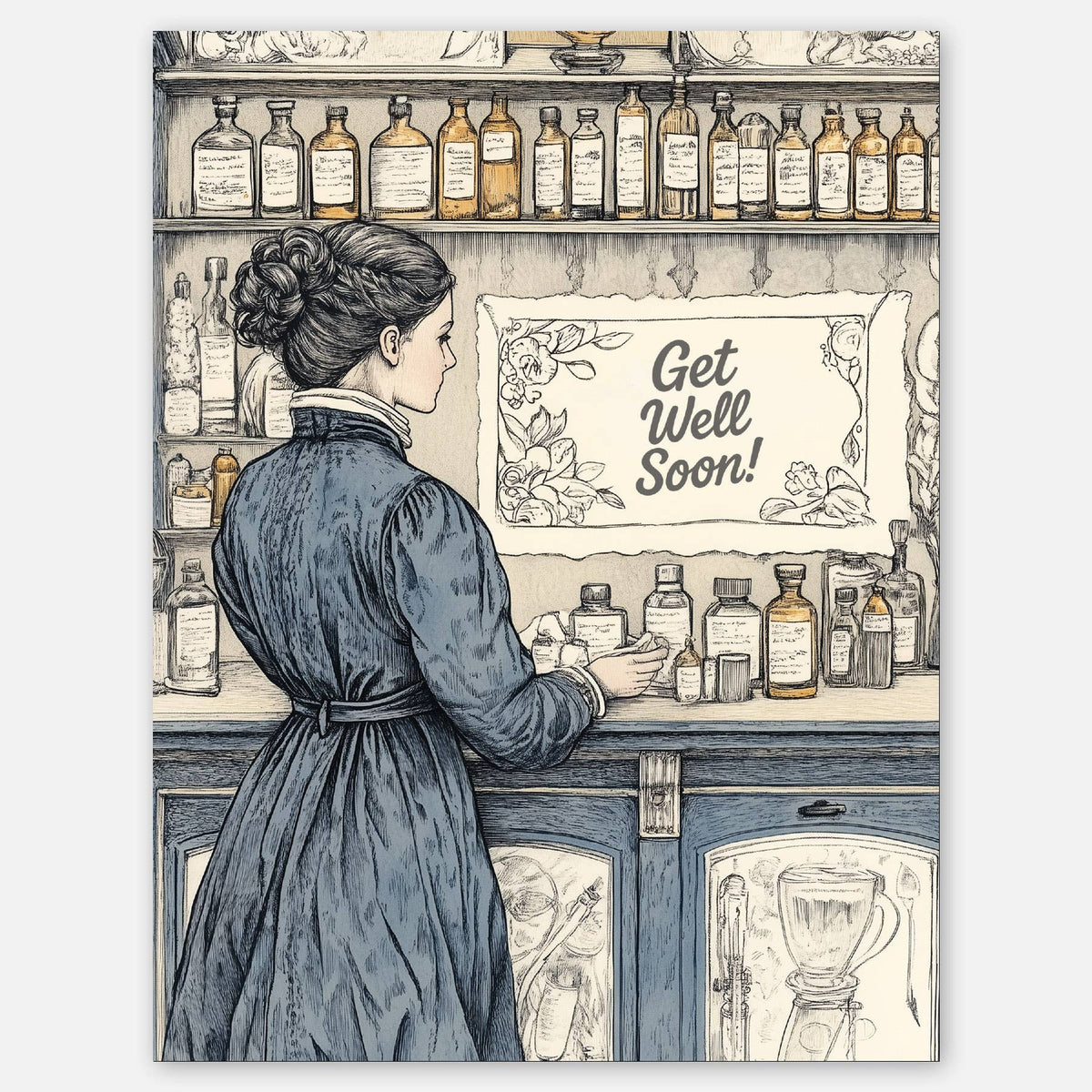Apothecary - A2 greeting card - Dear John