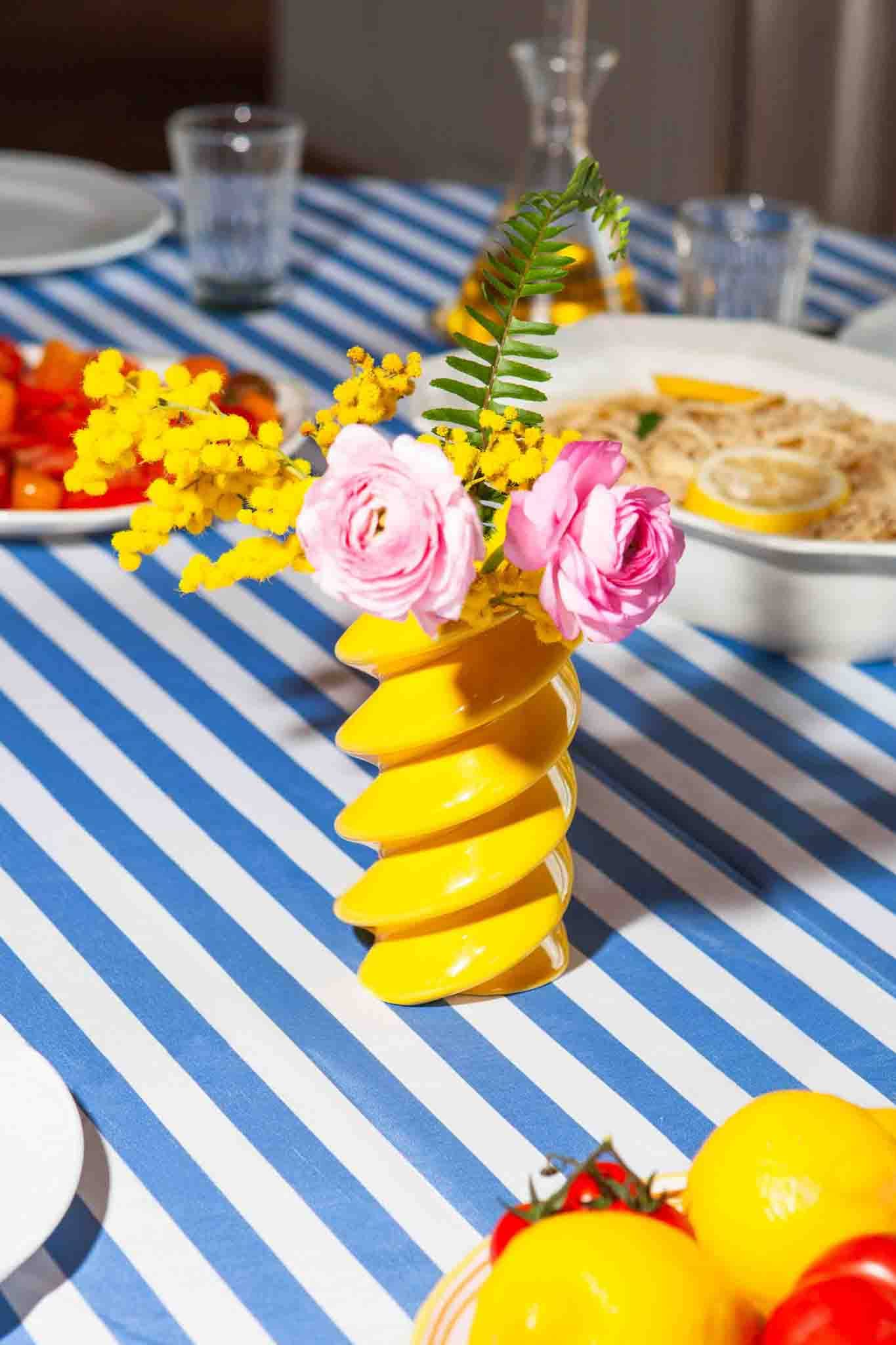 Fusilli-Shaped Vase — Pasta Party Centerpiece