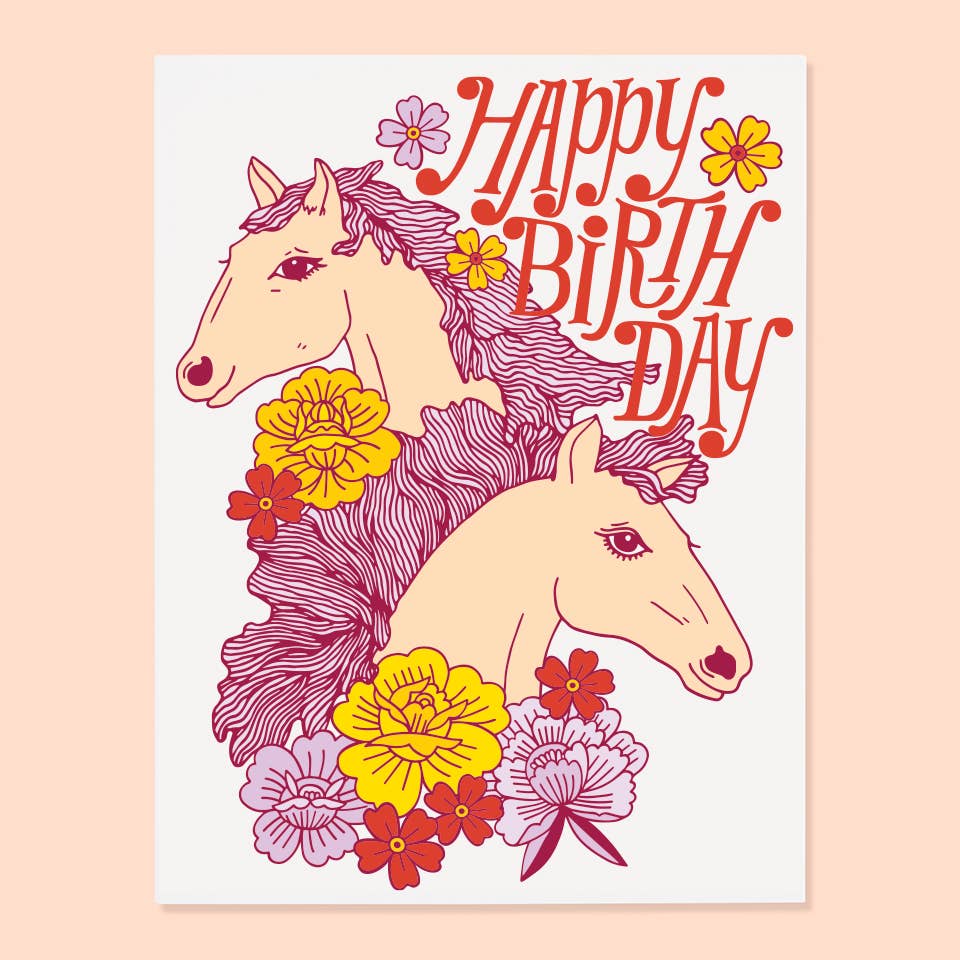 Bday Horses Card - Dear John