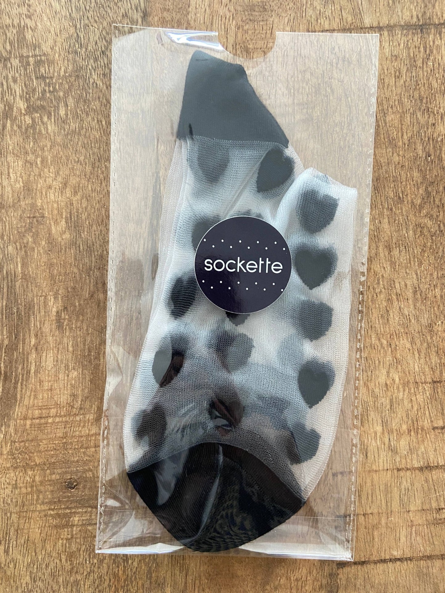 Black heart socks - LAURE ankle socks - Dear John