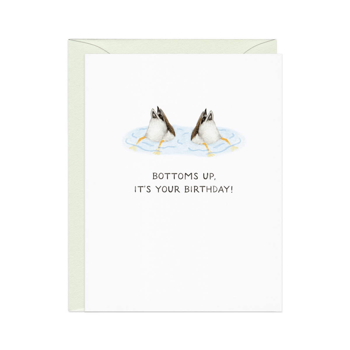 Bottoms Up Ducks — Funny Animal Lovers Birthday Card - Dear John