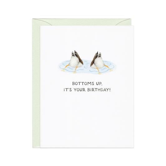 Bottoms Up Ducks — Funny Animal Lovers Birthday Card - Dear John