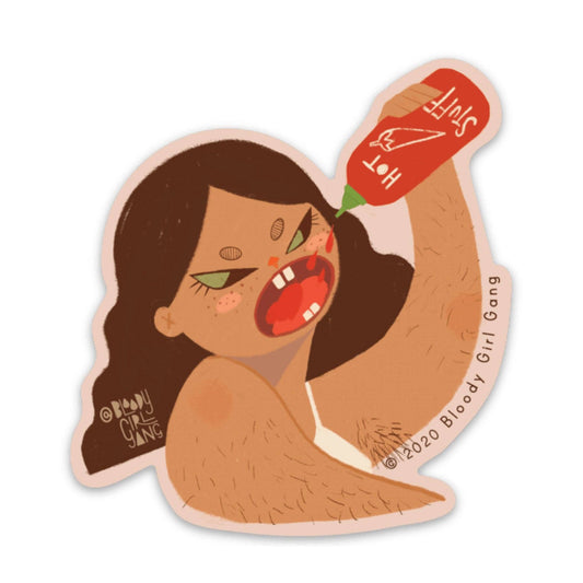 Hot Stuff Sticker — Illustrated by Shawna Chan