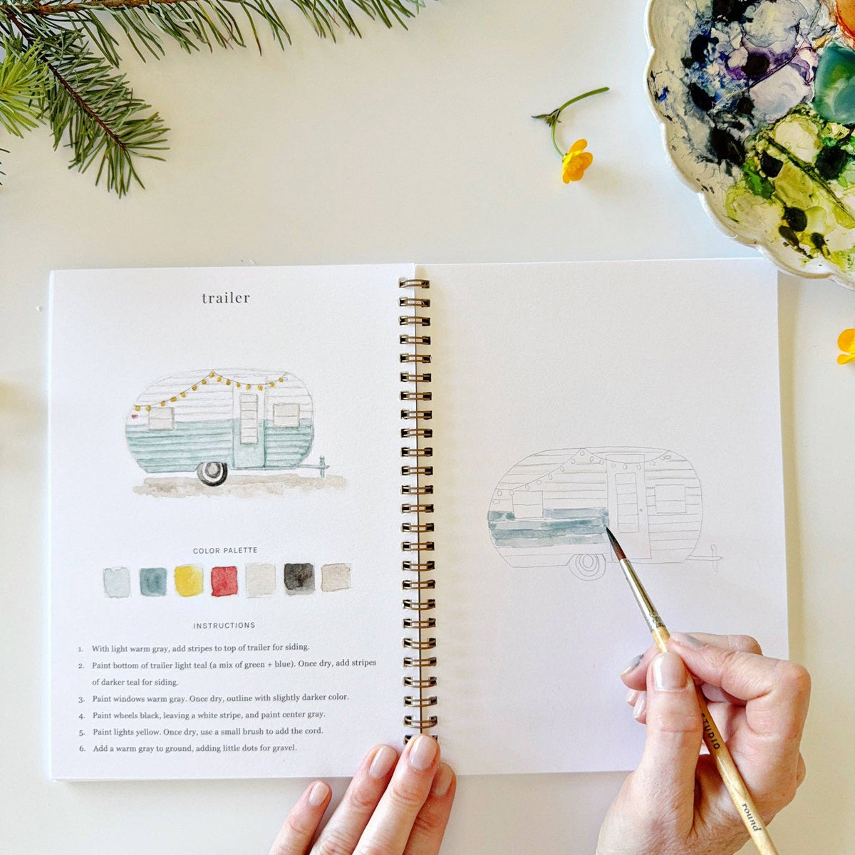 Camping watercolor workbook - Dear John