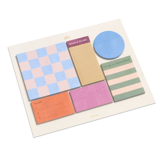 Printed Sticky Notes — Set of 6