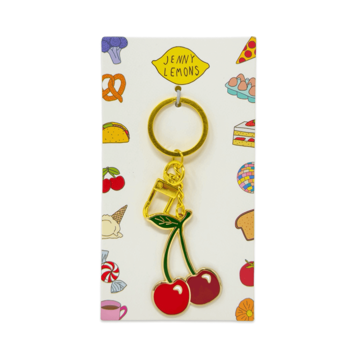 Cherries Enamel Bag Charm & Keychain - Dear John