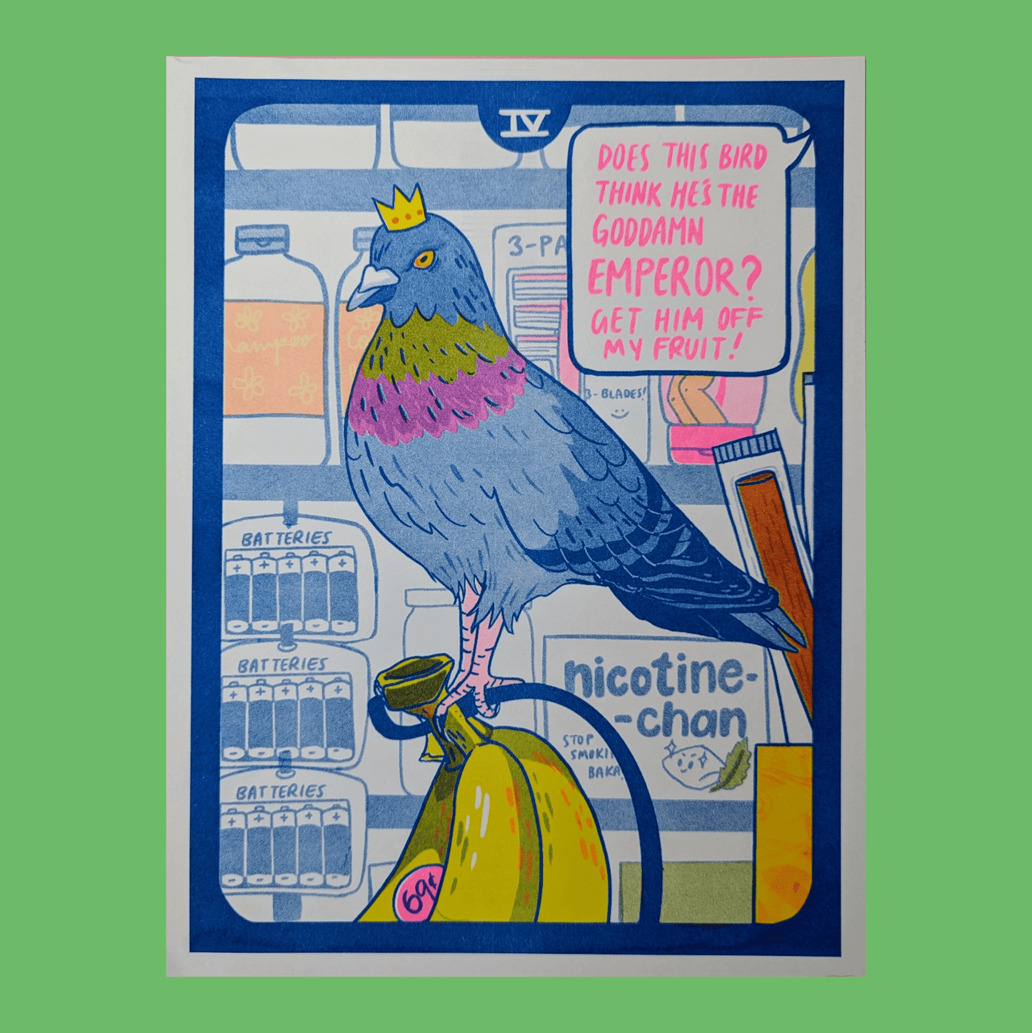 Christina Hu - The Emperor | 8.5"x11" Risograph print - Dear John