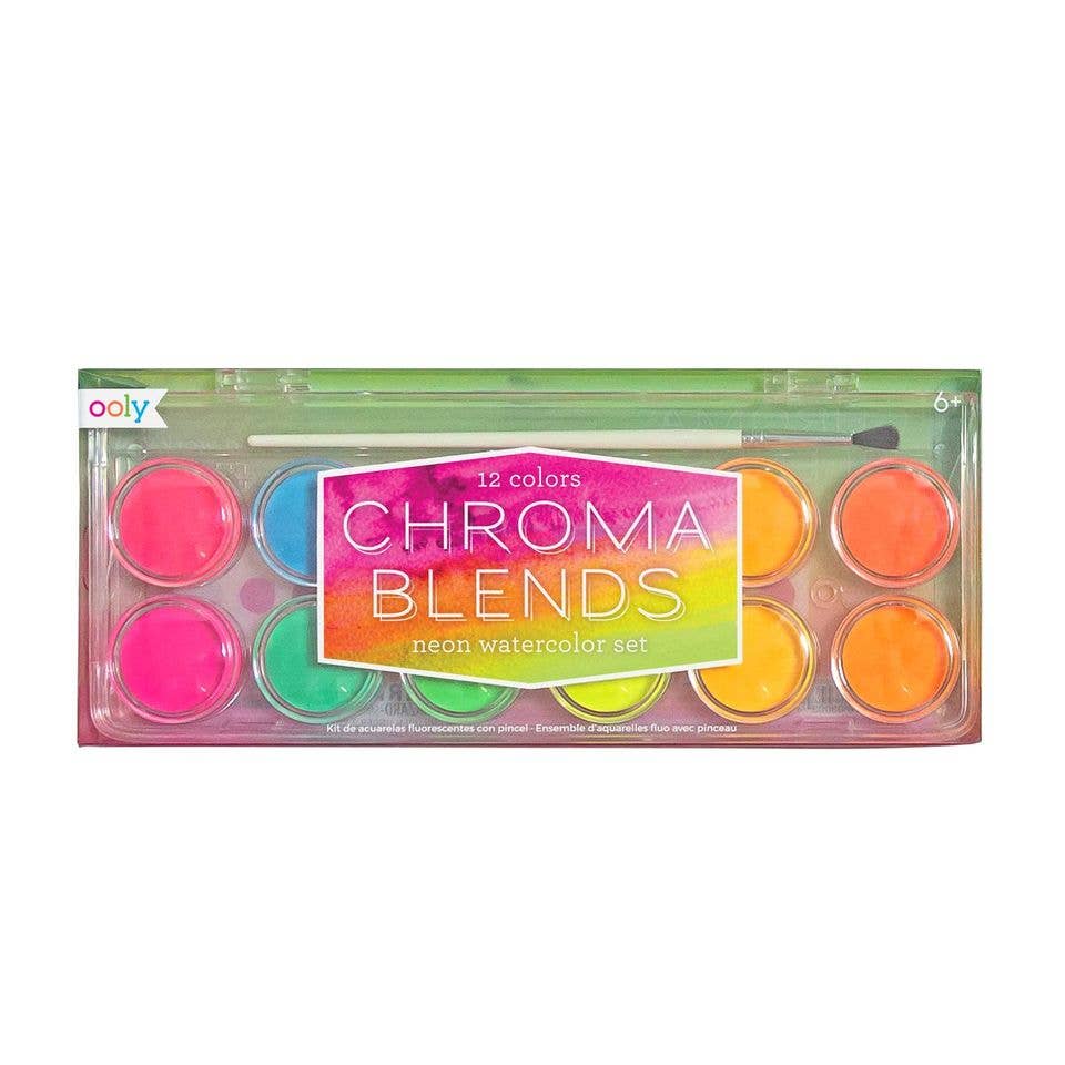 Chroma Blends Neon Watercolor Paint - 13 PC Set - Dear John
