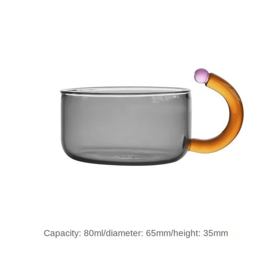 Contrasting Color Heat Resistant Glass Teapot and Cups - Dear John