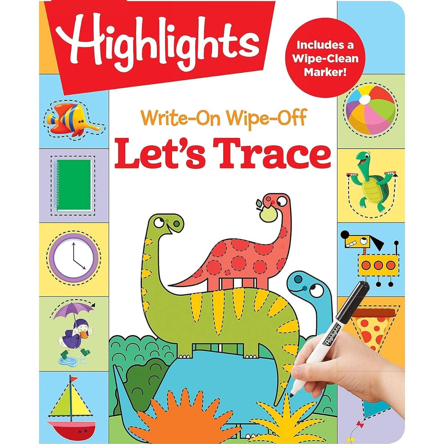 Write-On Wipe-Off: Let’s Trace — Reusable Early Writing Book (Ages 3–6)