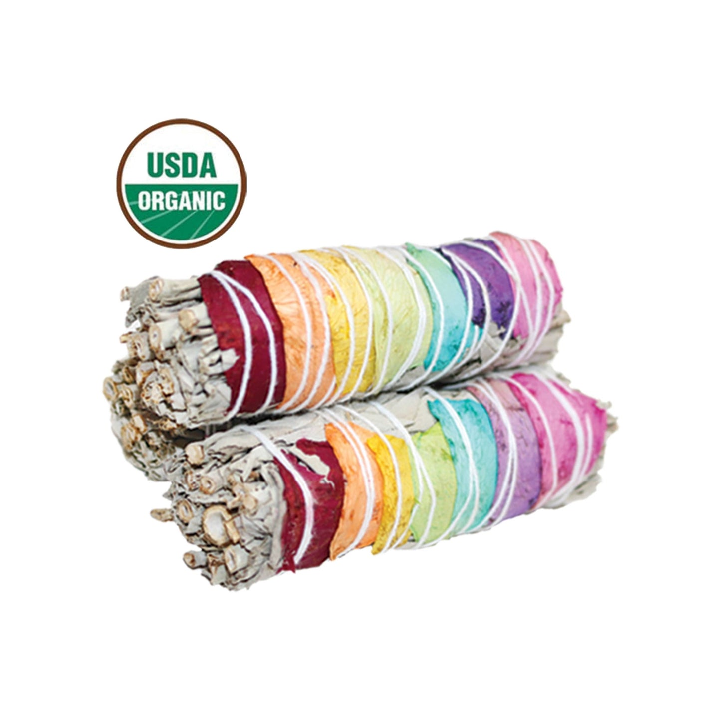 Designs by Deekay Inc. - '7 Chakras' Floral White Sage Smudge Stick (4 in.) - Dear John