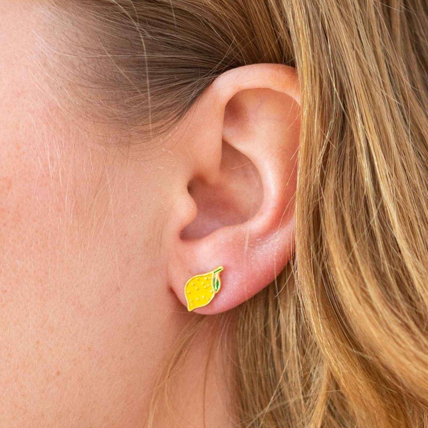 Lemon Enamel Earrings — Jenny Lemons