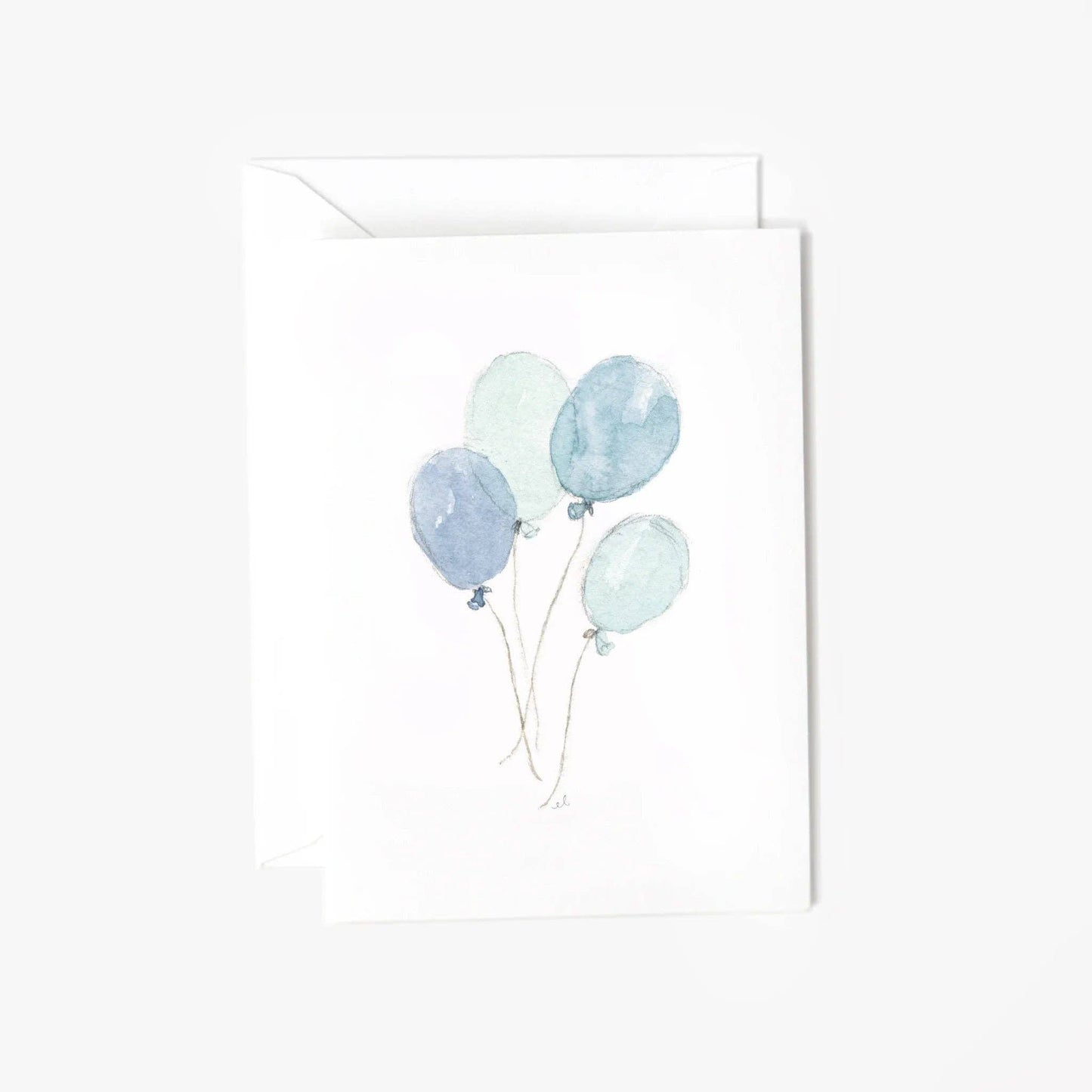 emily lex studio - Blue balloons mini enclosure notecard - Dear John