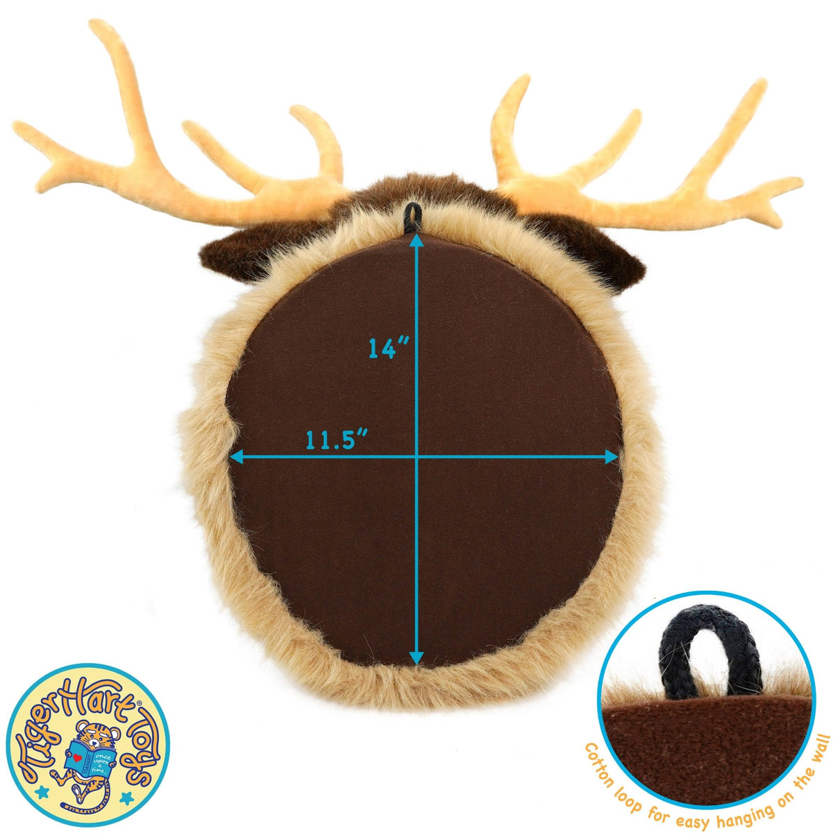 Evander the Elk Head | 25 Inch Stuffed Animal Plush - Dear John