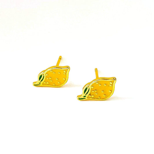 Lemon Enamel Earrings — Jenny Lemons
