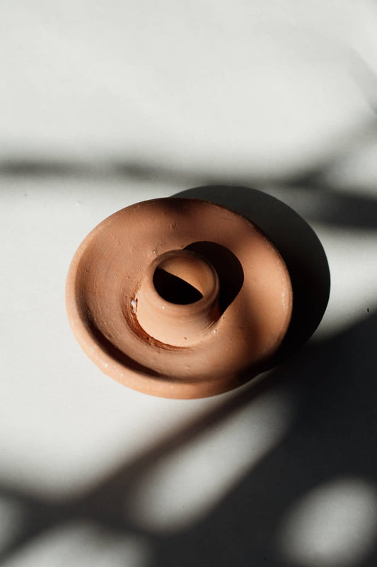 Handcrafted Clay Candle Holder - Dear John