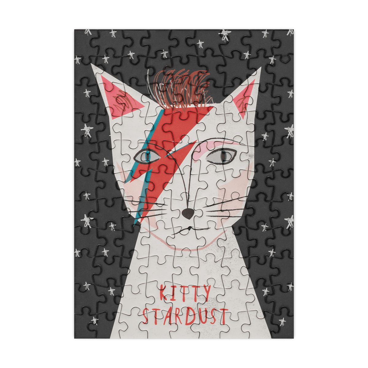 Happily Puzzles - Kitty Stardust - 99 Piece Mini Cat Jigsaw Puzzle - Dear John