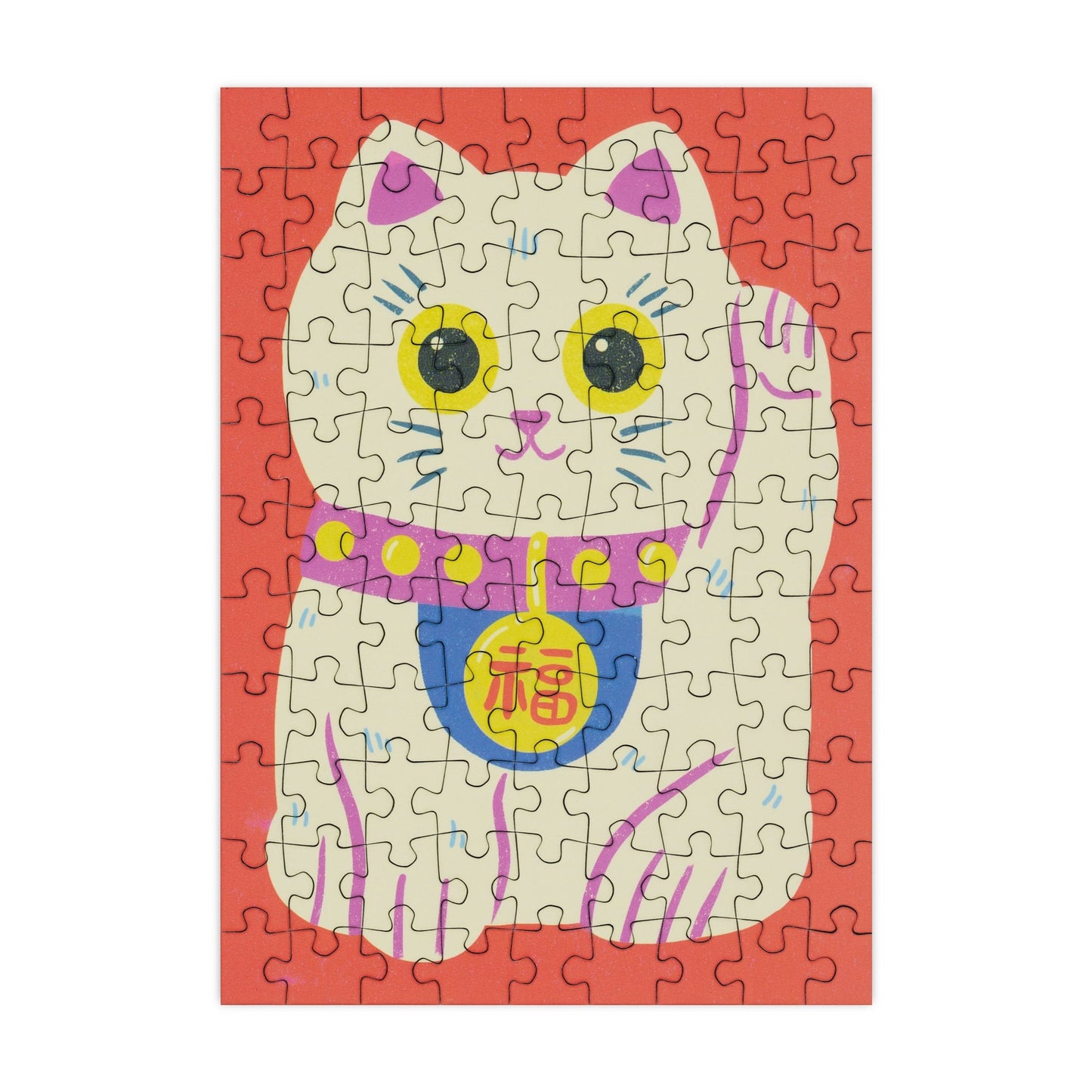 Happily Puzzles - Lucky Cat - 99 Piece Mini Jigsaw Puzzle - Dear John