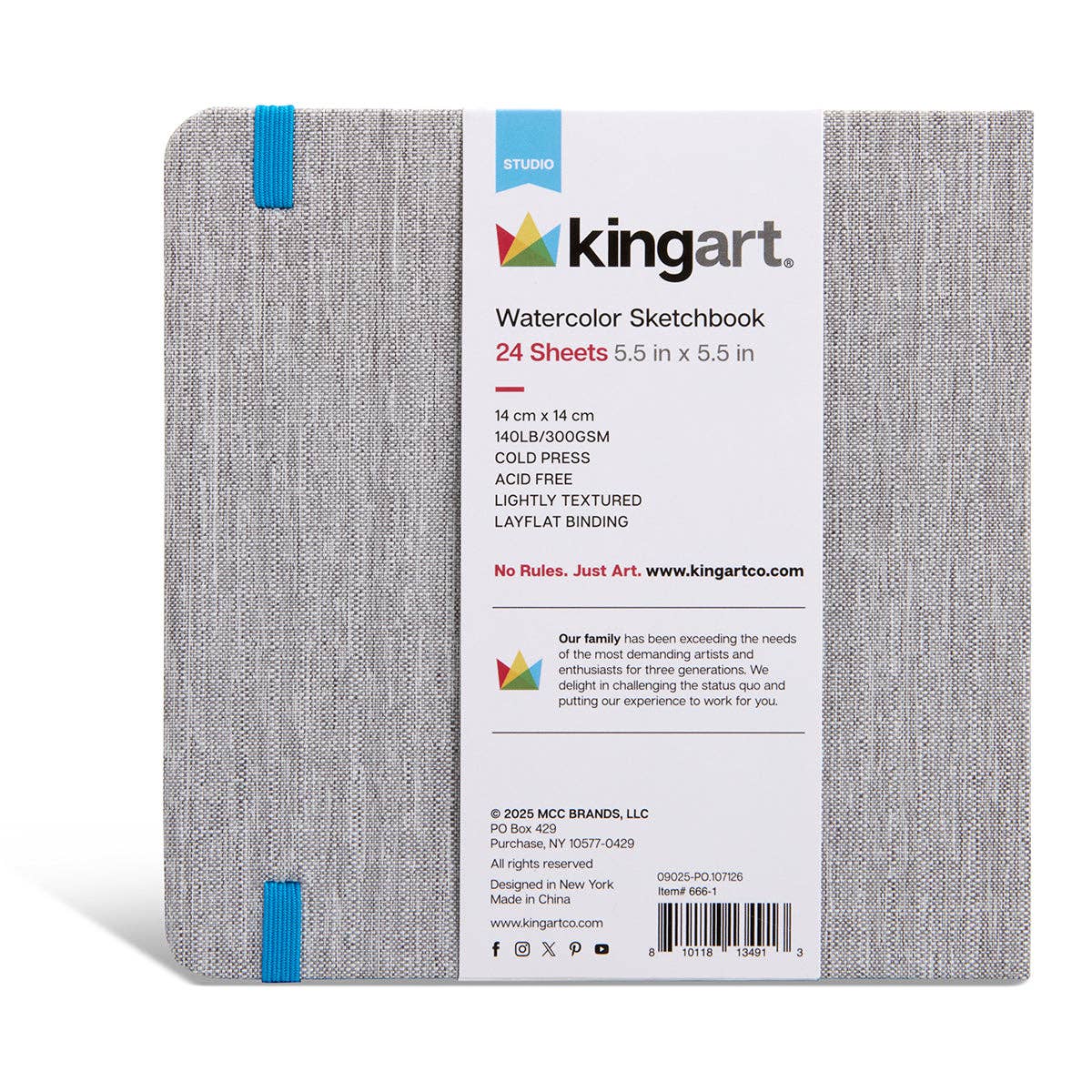 Hardcover Watercolor Paper Sketchbook 5.5” x 5.5” - 24 Pages - Dear John