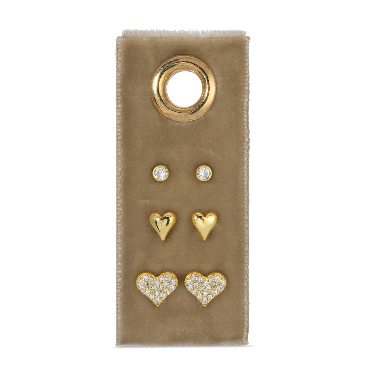Heart Velvet Stud Gift Set - Dear John